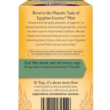Yogi Tea - Egyptian Licorice Mint Tea (6 Pack) - Warming and Naturally Spicy Sweet - Caffeine Free -...