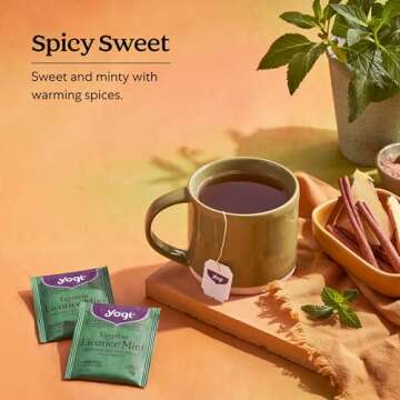 Yogi Tea - Egyptian Licorice Mint Tea (6 Pack) - Warming and Naturally Spicy Sweet - Caffeine Free - 96 Organic Herbal Tea Bags
