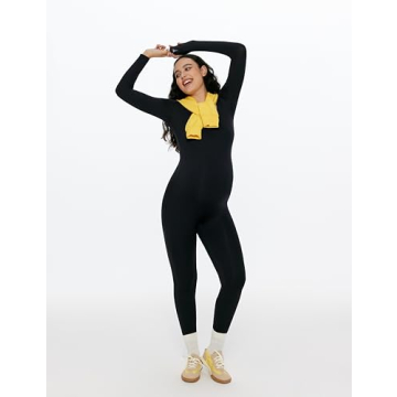 POSHDIVAH Maternity Bodysuit Soft Stretchy Jumpsuit