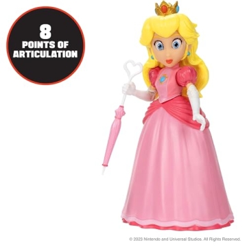 Princess Peach Action Figure from The Super Mario Bros. Movie