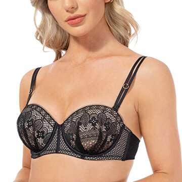 Wingslove Strapless Bra for Women Full Figure Bra Multiway Push Up Bra
