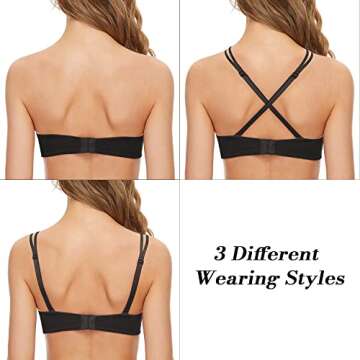 Wingslove Strapless Bra for Women Full Figure Bra Multiway Push Up Bra