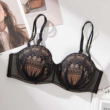 Wingslove Strapless Bra for Women Full Figure Bra Multiway Push Up Bra