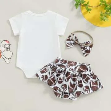 Honganda Baby Girl Football Outfits for Summer Fun