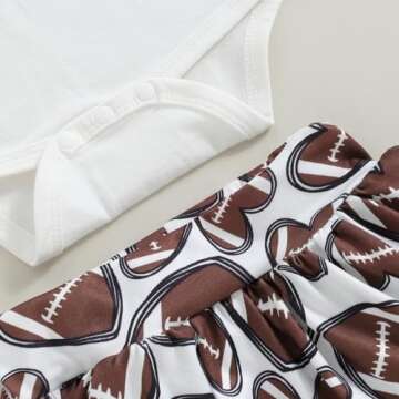 Honganda Baby Girl Football Outfits for Summer Fun