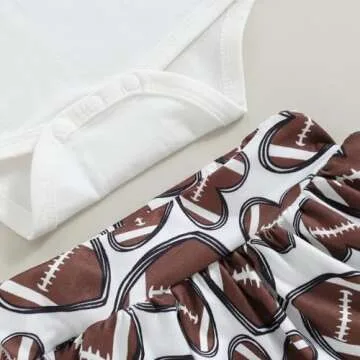 Honganda Baby Girl Football Outfits for Summer Fun