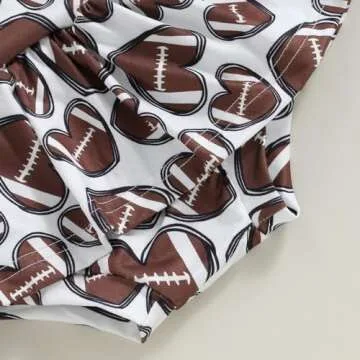 Honganda Baby Girl Football Outfits for Summer Fun