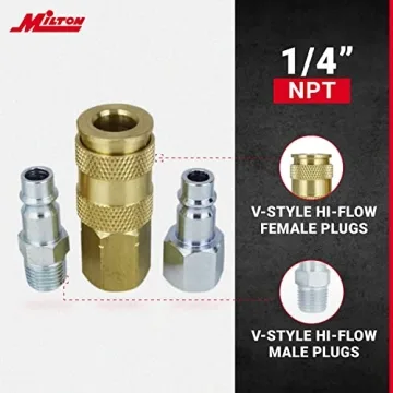 Milton S-217 V Style Coupler and Plug Kit for Air Tools