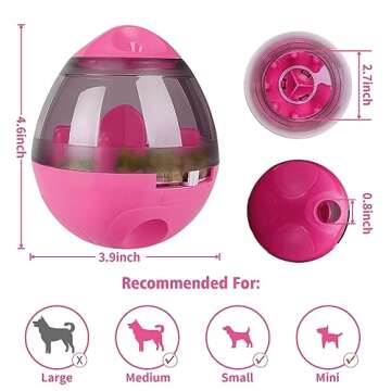 Swenter Tumbler Pet Toy - Automatic Pet Slow Feeder Treat Ball for Dogs & Cats  (Rose)