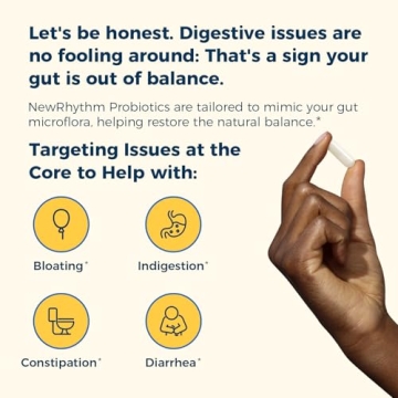 NewRhythm Probiotics 50B CFU 20 Strains Digestive Support