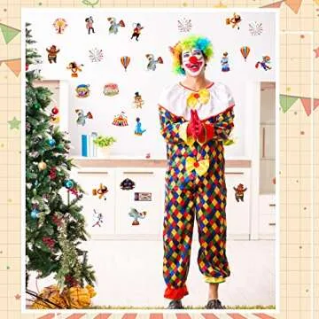 50 Pieces Circus Party Favors Stickers Carnival Stickers Animal Clown Sticker Carnival Themed Party Favors Carnival Circus Theme for Birthday Baby Shower Decoration