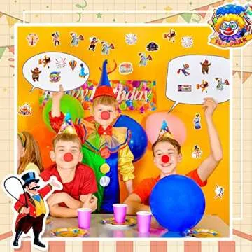 50 Pieces Circus Party Favors Stickers Carnival Stickers Animal Clown Sticker Carnival Themed Party Favors Carnival Circus Theme for Birthday Baby Shower Decoration