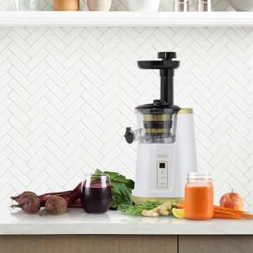 Omega Juicer Cold Press 365 Vertical Slow Masticating Extractor for Nutrient-Rich Juicing