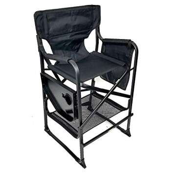 Unique -TuscanyPRO Folding-Compact Makeup Artist Chair (29" SEAT Height) w/ 14″ LED Ring Light-Best Combo Deal in The Industry!!!