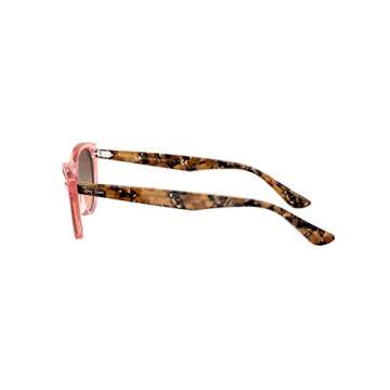 Ray-Ban Women's RB4314N Nina Cat Eye Sunglasses, Transparent Pink/Pink Gradient Brown, 54 mm