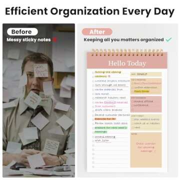 ZOTIA To Do List Notepad - To Do List Notebook with 52 Undated Sheets（6.5"×9.8"）, Daily To Do List Planner Perfect for Office, Home and School, Helps to Keep Track of Tasks - Pink