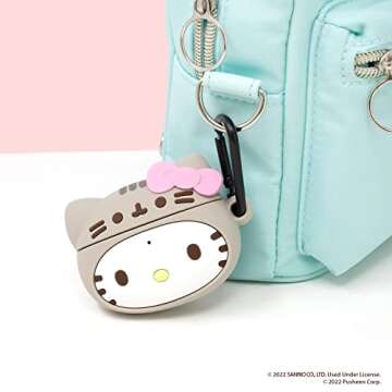 iFace Cute AirPods 3 Case - Hello Kitty x Pusheen Silicone Character Figure Cover [Keychain Clip Included] [Wireless Charging Compatible]