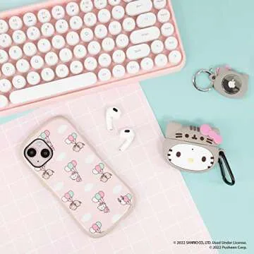 iFace Cute AirPods 3 Case - Hello Kitty x Pusheen Silicone Character Figure Cover [Keychain Clip Included] [Wireless Charging Compatible]