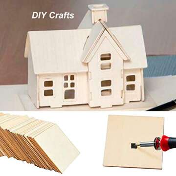 CertBuy 50 Pcs Unfinished 4x4 Wood Pieces for Crafts