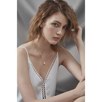 Valloey Rover Initial Necklaces for Women 14K Gold Plated Dainty Letter Necklce Round Coin Disc Pendant Double Side Engraved Z Necklace Personalized Jewelry Gift for Women