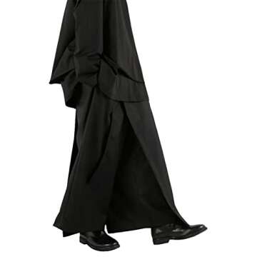AITFINEISM Men's Casual Skirt Pants Loose Wide Leg Harem Pant Japanese Harajuku Kimono Trousers (Lar...