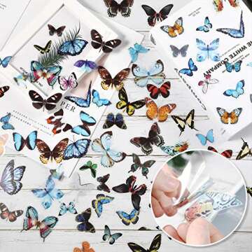 146 Pieces Dried Pressed Flowers Natural Real Dry Flower and 80 Pieces Butterfly Transparent Stickers Set with Tweezers for Art DIY Craft Candles, Resin Jewelry, Pendant, Making Art Floral Decors
