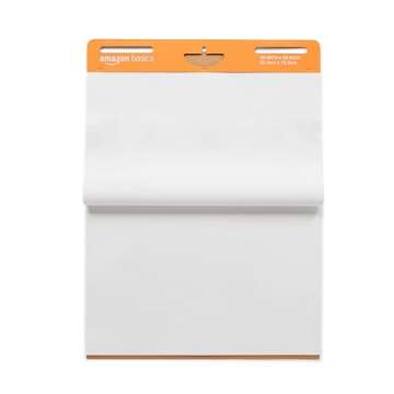 Amazon Basics Sticky Easel Pad, 25 x 30-Inch, 2 Count, White