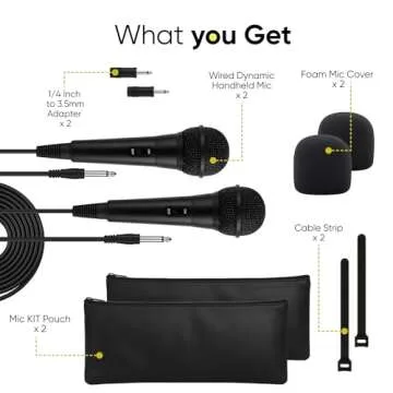 Bowens 2-Pack Wired Dynamic Microphones for Singing