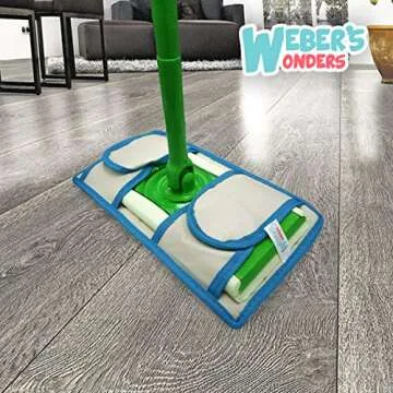 Set of 3 Microfiber Weber’s Wonders Prime Mop Pads - Washable - Reusable - Durable - Works with Swiffer and ReadyMop Heads