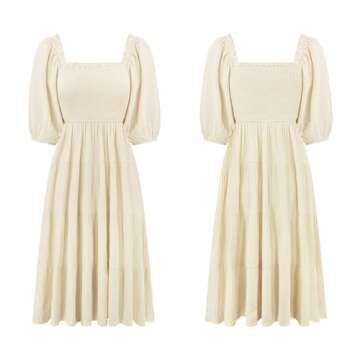 Stylish R.Vivimos Off Shoulder Cotton Midi Dress for Summer