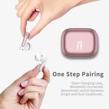 Stylish Wireless Earbuds with ENC 40H Playtime