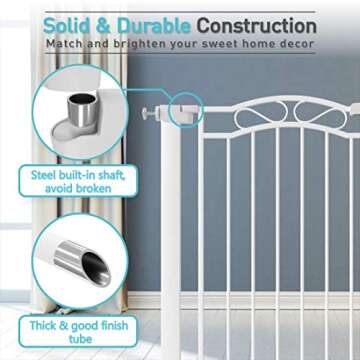Fairy Baby Extra Wide Baby Gate for Kids Or Pets Walk Thru Dog Gates for The House Doorway Child Saf...