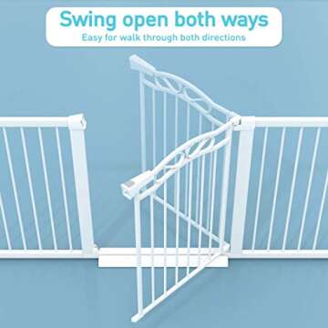 Fairy Baby Extra Wide Baby Gate for Kids Or Pets Walk Thru Dog Gates for The House Doorway Child Safety Gate