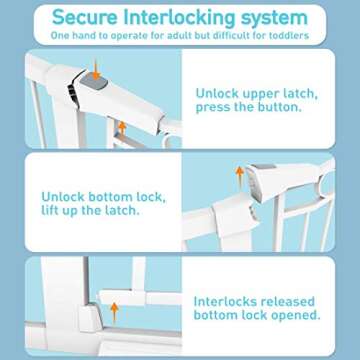 Fairy Baby Extra Wide Baby Gate for Kids Or Pets Walk Thru Dog Gates for The House Doorway Child Safety Gate