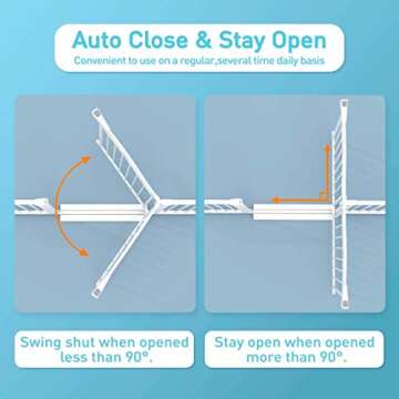 Fairy Baby Extra Wide Baby Gate for Kids Or Pets Walk Thru Dog Gates for The House Doorway Child Safety Gate