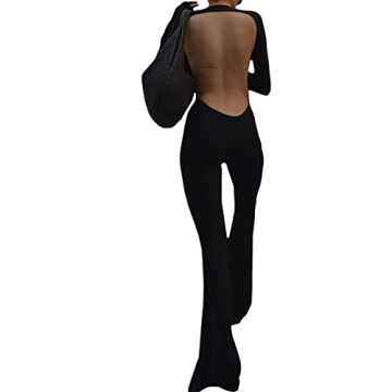 NUFIWI Women Sexy Backless Jumpsuit Elegant Clubwear