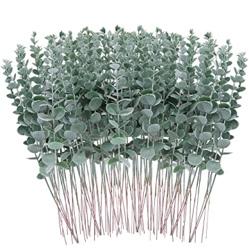 Exquisite 90-Piece Artificial Eucalyptus Stems for Home Decor