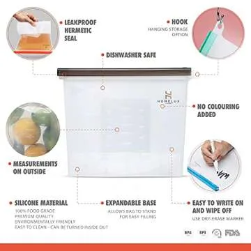 Durable HOMELUX THEORY Reusable Silicone Bags Set