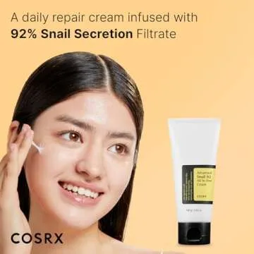 COSRX Snail Mucin 92% Moisturizer, Daily Repair Face Gel Cream Tube Type for Dry, Sensitive Skin, No...