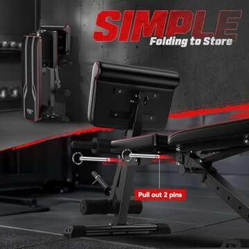 FLYBIRD Multifunctional Weight Bench: Adjustable & Foldable
