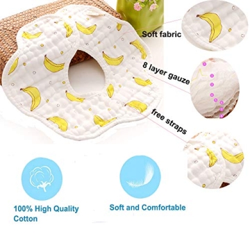 MERLINAE Organic Cotton Muslin Bibs for Babies Drool & Teething