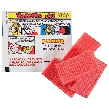 Bazooka Bubble Gum Classic Pink Chewing Gum for Kids