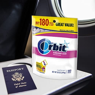 ORBIT Bubblemint Sugar Free Gum 180-Piece Resealable Pack
