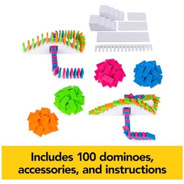 Spin Master H5 Domino Creations Set - 100 Neon Dominoes