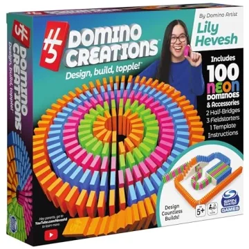 Spin Master H5 Domino Creations Set - 100 Neon Dominoes