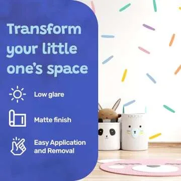 LucyLews Home Wall Decals Peel and Stick, Pastel Confetti Sprinkles Wall Decals, Removable Decals Safe on Painted Walls, Matte Finish, 1 x 5 inches Confetti, 160 Decals