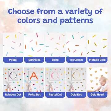 LucyLews Home Wall Decals Peel and Stick, Pastel Confetti Sprinkles Wall Decals, Removable Decals Safe on Painted Walls, Matte Finish, 1 x 5 inches Confetti, 160 Decals