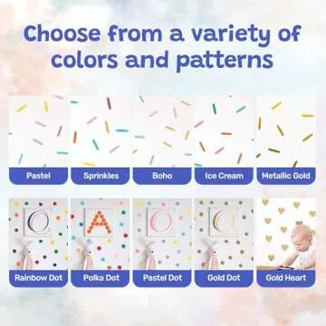 LucyLews Home Wall Decals Peel and Stick, Pastel Confetti Sprinkles Wall Decals, Removable Decals Safe on Painted Walls, Matte Finish, 1 x 5 inches Confetti, 160 Decals