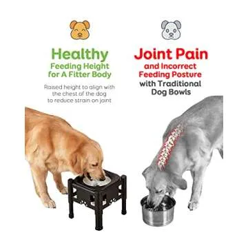 Pawque Elevated Dog Bowls with Adjustable Heights & Anti-Spill Design