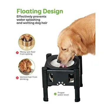 Pawque Elevated Dog Bowls with Adjustable Heights & Anti-Spill Design